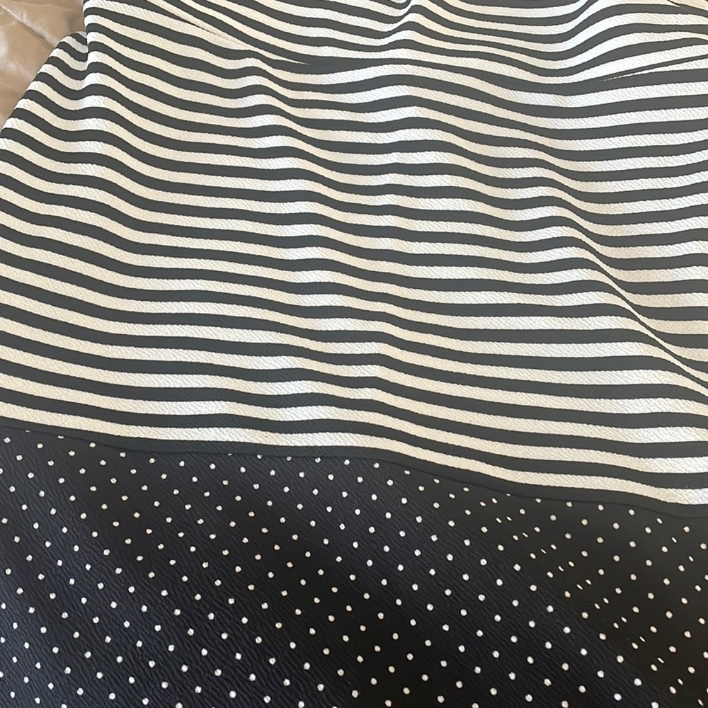Perfect Pencil Lularoe Black and white Stripe Polka Dot Cassie skirt M stretchy